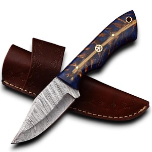 มีดเดอร์มาซัสสตีลขนาด 8 นิ้ว ปลายแหลมคม คุณภาพสูง 58 HRC สำหรับตัดกระดูกสัตว์ ใช้สำหรับตั้งแคมป์และกิจกรรมกลางแจ้ง ด้ามจับทรงกรวยสน ทำด้วยมือ EDC อเนกประสงค์ - Product Image 1