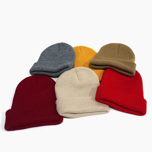Wholesale Custom <b>Beanie</b> for Kids Embroidery Logo Baby Knitted Winter <b>Hat</b> for Children Kids 22 Colors Cuffed <b>Beanie</b> Manufacture - Product Image 1