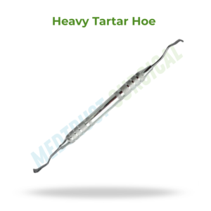 Instrument dentaire Medtrust Surgical Heavy Tartar Hoe en acier inoxydable, instrument manuel de détartrage dentaire réutilisable - Product Image 3
