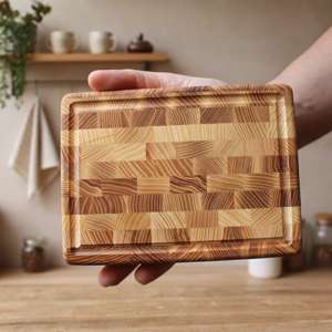 Mini planche à découper en bois massif, faite à la main, petite taille, pour la cuisine quotidienne, cadeau idéal pour les chefs à domicile - Product Image 1