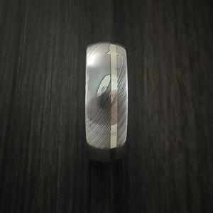 Bague en acier Damas haut de gamme pour homme, motif unique, fabrication artisanale, fournisseur de bijoux OEM ODM - Product Image 4