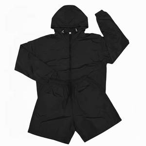 Ensemble de survêtement 2 pièces unisexe en nylon à séchage rapide, coupe-vent, short et haut, grandes tailles, léger, pour homme, vêtements de sport d'été, OEM - Product Image 6