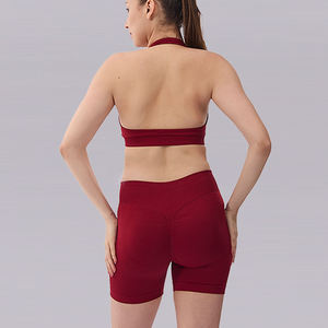 Customized Seamless Women Yoga Set Twist Back Sports Bra Butt Lift <b>Leggings</b> Breathable Fitness Gym Wear Sustainable - Product Image 4