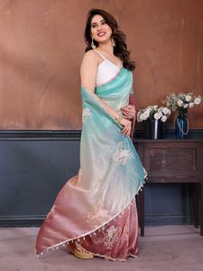 Designer Modern Polyester Saree for All Occasions <b>Graduation</b> Beach & Party Wear - Product Image 6