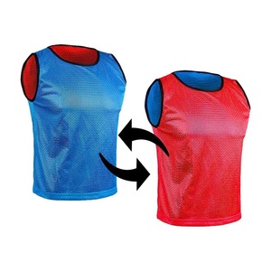 Reversible Blue Red Mesh <b>Sports</b> Vest Unisex Sleeveless Breathable Jersey Adult All Seasons Regular Fit Sublimated Print - Product Image 1