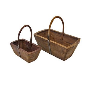 Cesta de madera duradera diseñada para una gestión doméstica conveniente mediante una construcción cuidadosa y beneficios funcionales duraderos - Product Image 3