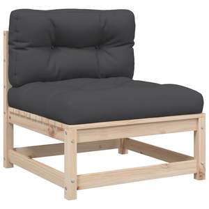 Ensemble de canapés de patio modulaires en bois de pin massif anthracite, 5 pièces, canapés de jardin - Product Image 6