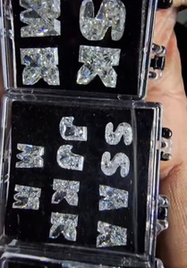 Alphabets Brilliant Polished Certified Synthetic Lab Grown Diamonds Filled Fancy Light 0.15ct 5ct Jewelry Making Customize Order - Product Image 5