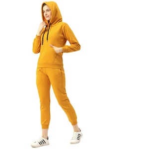 Ensemble deux pièces personnalisé pour femme en molleton technique de coton confortable, imprimé et vieilli, pour vêtements féminins - Product Image 2