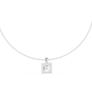 Quadra Micro-Pave Square <b>Frame</b> Necklace - Product Image 4