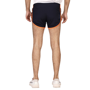 Shorts de sport pour homme noirs, séchage rapide, taille mi-haute élastique, avec poche latérale, polyester/coton - Product Image 3