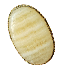 New Arrival Yellow agate Brass Grooved Cabochon Amazing <b>Crystal</b> <b>Healing</b> Loose Gemstone for Jewelry Making - Product Image 1