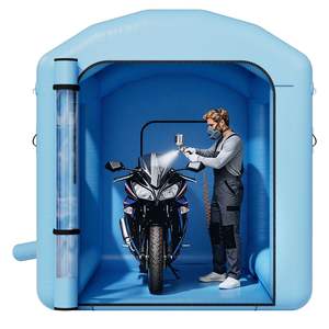 Système de soufflage puissant de 550 W, cabine de peinture gonflable de 9,84 x 8,2 x 8,2 pieds pour la publicité, pour la peinture au pistolet, vélo, moto - Product Image 1