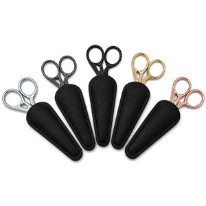 Tijeras de Bordado Portátiles con Estuche de Cuero, Punta Fina, Herramienta para Cortar Hilo y Coser - Product Image 1