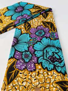 Tela de Algodón Estampada con Cera Africana, Diseño Personalizado para Coser Vestidos Tradicionales de Etiopía - Product Image 4