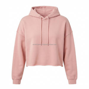 เสื้อฮู้ดครอปท็อปผู้หญิง สไตล์ลำลอง สตรีทแวร์ แฟชั่น รับผลิตแบบ OEM ODM แบรนด์ส่วนตัว ขายส่ง - Product Image 1