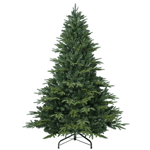 Albero di Natale Artificiale Realistico 6.5ft, Base Pieghevole in Filo d'Acciaio Premium, 2225 Rami Misti PE/PVC, Verde, per Interni - Product Image 1