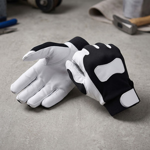 High Quality Durable Goat Grain Leather Assembly Driver <b>Glove</b> Adjustable Wristband Anti-static Industrial Hand Protection - Product Image 3