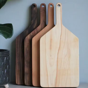 Tabla de Cortar Redonda de Madera de Acacia Natural, Textura de Mármol Única, Nuevo Diseño, Plato de Madera para Servir en la Cocina, para Queso - Product Image 1