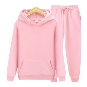 Combinaison de sport décontractée pour femmes Sweat à capuche et pantalon amples et confortables Conception à rayures quotidiennes pour l'hiver Jogging Ensemble deux pièces assorti - Product Image 1