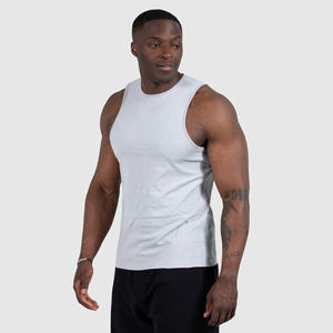 Camiseta sin Mangas de Algodón para Hombre con Logotipo Personalizado en la Parte Delantera, Camiseta Deportiva sin Mangas de Corte Regular Informal, Camiseta para Hombre al por Mayor - Product Image 1