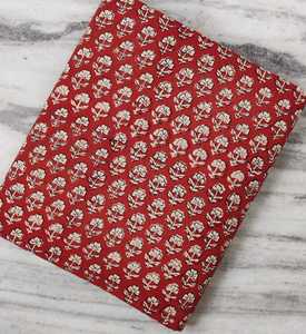 Tissu en coton imprimé au bloc Sanaganeri, tissu imprimé à la main de Jaipur, tissu indien pour robes, fournisseur de tissus en coton en gros - Product Image 1