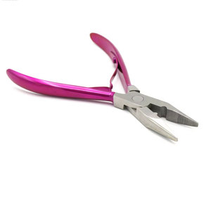 Kit professionnel d'extensions de cheveux en acier inoxydable avec pinces à extensions de haute qualité, outil à boucles, aiguille à crochet, ciseaux - Product Image 3