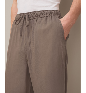 กางเกงขายาวผู้ชายผ้าลินินผสมฝ้าย ทรงตรง ใส่สบาย ระบายอากาศได้ดี เป็นมิตรกับสิ่งแวดล้อม แห้งเร็ว น้ำหนักเบา เอวยางยืด ปิดด้วยซิป - Product Image 2