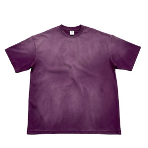 T-shirt décontracté pour homme en jersey de coton bleu foncé à manches courtes, col rond, coupe classique, couleur unie - Product Image 4