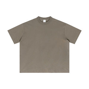 Camiseta Casual Oversize de Manga Corta con Cuello Redondo y Hombros Caídos, Corte Holgado, 100% Algodón, Estilo Relajado para Verano y Streetwear - Product Image 5