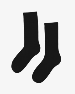 Men's Solid Black Knitted Crew <b>Socks</b> - Product Image 1