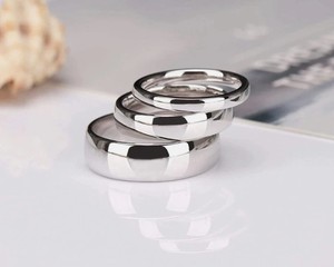 Luxury 925 Sterling Silver Black Enamel Band <b>Ring</b> Minimalist <b>Plain</b> Wide Band Unisex Fashion Jewelry - Product Image 4