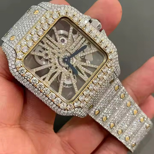 Montre en quartz pour homme Steel Glow Premium sertie de diamants Moissanite, avec une construction durable et un design élégant - Product Image 3