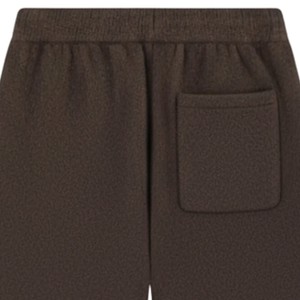 Pantalon de jogging en maille marron décontracté, taille élastique, vêtement de détente, pantalon en maille douce, coupe décontractée pour hommes et femmes - Product Image 4