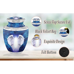 Luxury Brass Funeral Urn with Decorative Finish Stainless Steel Cremation Urn for Adult <b>Ashes</b> OEM Metal Cremation Urn Manufactur - Product Image 2