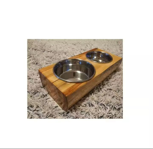 Pets Elevated <b>Dog</b> <b>Bowl</b> <b>Stand</b> Raised <b>Dog</b> <b>Bowl</b> <b>Wooden</b> Pet Feeder - Product Image 1
