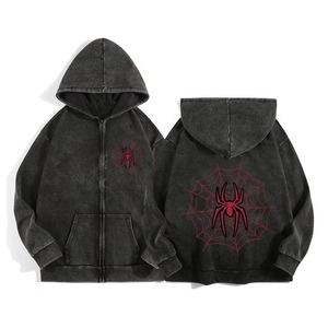 Men's High Street Fashion <b>Winter</b> <b>Fleece</b> Heavyweight 100% Cotton Lined Sequin Embroidery Eco-Friendly Regular Fit Hooded Pullover - Product Image 2