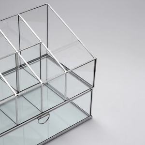Caja Organizadora de Maquillaje y Accesorios Pequeños para Mujer, de Vidrio, con Diseño Moderno y Lujoso, con Cajón - Product Image 3