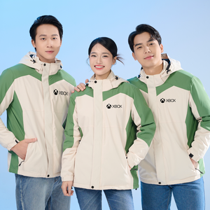 Chaqueta cortavientos impermeable con estampado de logotipo personalizado, manga de dos tonos, color brillante, poliéster suave, secado rápido, disponible ahora - Product Image 6