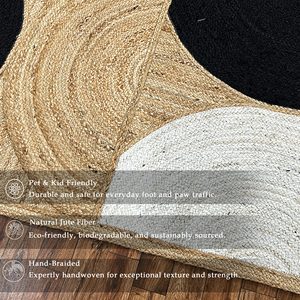 arge Handmade Jute Area <b>Rug</b> 9 × 12 ft <b>Natural</b> Rustic Home Carpet Eco <b>Natural</b> <b>Fiber</b> Jute <b>Rug</b> 9 × 12 ft Handmade Room Floor Cover - Product Image 6