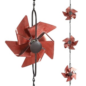 Chaîne de pluie moderne à coupelles connectées pour l'aménagement de jardins et de terrasses - Product Image 1
