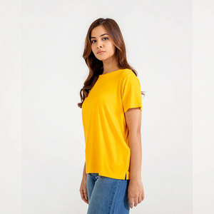 Proveedor de Camisetas Lisas al por Mayor, Camiseta Básica de Cuello Redondo de Algodón de Manga Corta, Múltiples Colores y Tallas, Impresión Personalizada, Marca Privada - Product Image 5