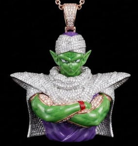 Pendentif Crâne en Argent 925 avec Moissanite, Breloque Dragon Glacé, Plaqué Rhodium, Bijou Unisexe pour Fêtes et Usage Quotidien - Product Image 4