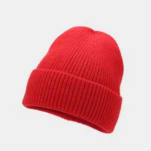 Bonnet unisexe en acrylique, couleur unie, bonnet d'hiver tricoté, style décontracté, 56-58 cm, tricoté à la machine, bonnet pour adulte - Product Image 3