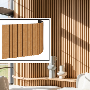 Panneaux muraux en bois décoratifs modernes avec isolation acoustique pour salon, salle à manger, salle de bain et utilisation en extérieur - Product Image 1