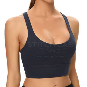 2026 New Design Professional Women's High Support Breathable Simple Sports Bra with Front Logo-Wholesale New Arrival - Product Image 3