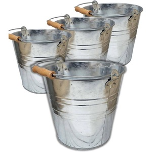 Wholesale Square Galvanized Metal <b>Bucket</b> Set Rustic Farmhouse <b>Tin</b> Pail Planter Pots for Garden Flower and Succulent Display - Product Image 4