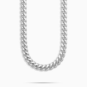 Collier chaîne cubaine pour homme en argent sterling 925 rhodié et plaqué or 18K/14K, style hip-hop, pour mariage et usage quotidien - Product Image 6