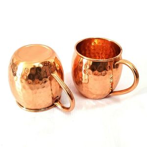Mug en cuivre traditionnel Moscow Mule avec poignée robuste, articles de bar en gros pour cocktails et bière - Product Image 3