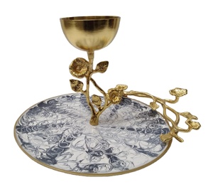 Tabla de cortar de queso de latón hecha a mano de tamaño personalizado de alta calidad, utensilios de cocina redondos de último diseño para picar verduras y frutas - Product Image 1